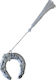 Hanging Lucky Charm Horseshoe Silver 7.5cm 1pcs