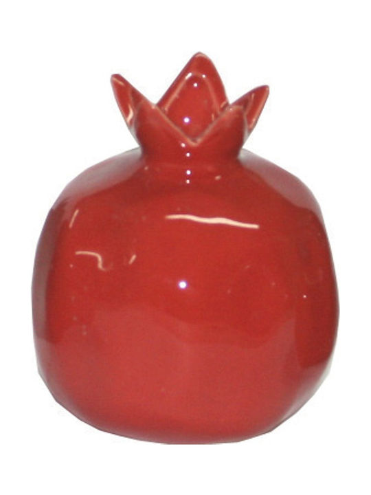 Marhome Tabletop Lucky Charm Pomegranate Red Ceramic 9x9cm 1pcs