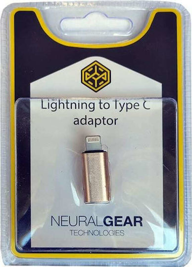 NG Converter Lightning male to USB-C female Gold 1pcs NG-TCL