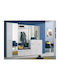 Μπουφές Beny mit Schubladen White / White Lacquer 79x35x97.5cm
