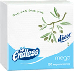 Endless Mega Serviette 1F Weiße 33x33cm (100 cm...