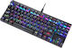 Motospeed CK101 Tastatură de Gaming Fără cheie cu Outemu Roșu întrerupătoare și iluminare RGB Negru