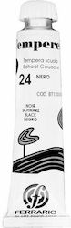 Ferrario Temperella Tempera Colour Paint Tube 20ml Black