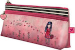 Santoro Gorjuss Pencil Case with 2 Compartments Pink