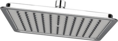 Viospiral Plastic Square Showerhead Silver 22x22cm