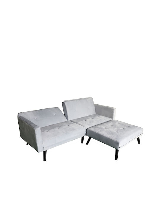 Bo Γωνιακός Καναπές Κρεβάτι με Αναστρέψιμη Γωνία Γκρι 210x156εκ.
