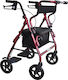 Wimed Rolly-2 Foldable Wheeled Aluminum Walker Red