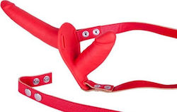 Nanma Sex Companion Dual Climax Harness with Double Dildo in Red Color