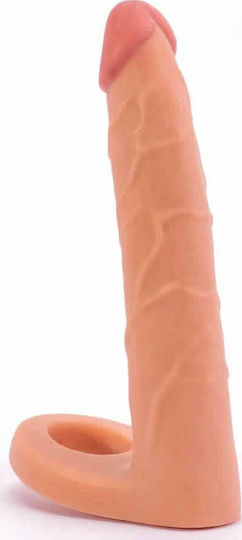 Lovetoy The Ultra Soft Double Strap On Anal Dildo με Dildo 17.8cm στο χρώμα του δέρματος