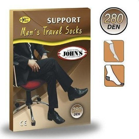 Johns Socks Calf High Graduated Compression 280 Den 17-20 mmHg Beige