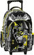 Graffiti Batman School Bag Backpack Elementary, Elementary Gray with Water Bottle Holder