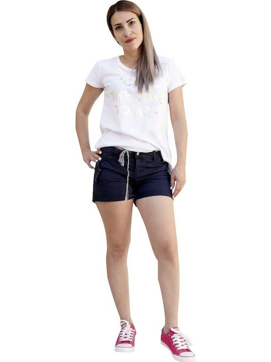 Funky Buddha Women's Shorts Navy Blue