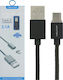 Newtop CU10 Magnetic USB 2.0 Cable USB-C male - USB-A Μαύρο 1m