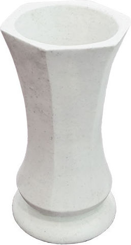 Marhome Ανθοδοχείο Μνημείου Λευκό 14.5x14.5x30εκ.
