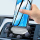 Autoline Vent Car Mobile Mount 4.7" - 6.8" with Adjustable Hooks Black
