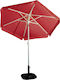 Campus Foldable Beach Umbrella Aluminum Bordeaux Diameter 2.5m with UV Protection and Air Vent Red
