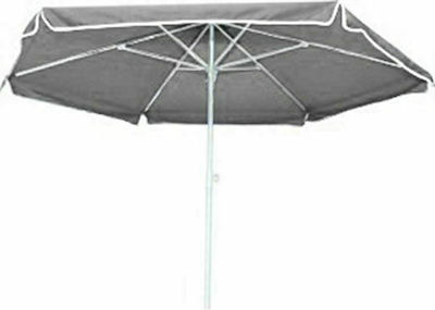 Campus Foldable Beach Umbrella Aluminum Diameter 2.5m with UV Protection and Air Vent Grey