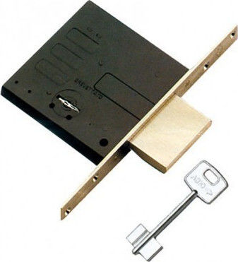 Cisa 57010.50 Recessed Lock Safe deposit box with Cylinder and Center 50mm Gold