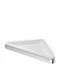 Geesa Frame Corner Wall Mounted Bathroom Shelf Metallic with 1 Shelf 21x10.8x7.5cm Chrome White Matt