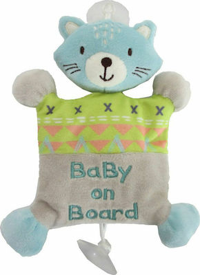 Kikka Boo Σήμα Baby on Board Κουκλάκι με Βεντούζα Kit The Cat Γκρι