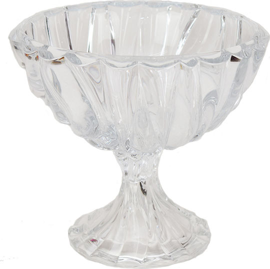 Karvounis Decorative Bowl Pedestal Transparent 24x24x21cm