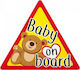 Lampa Σήμα Baby on Board με Αυτοκόλλητο Κίτρινο