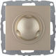Mono Electric Χωνευτός Διακόπτης Dimmer χωρίς Πλαίσιο Κλασικός Περιστροφικός 300W σε Χρυσό Χρώμα
