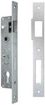 Hugo Locks Χωνευτή Κλειδαριά 20mm για Πόρτα Αλουμινίου Σίδηρου σε Ασημί Χρώμα
