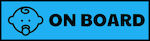 Boy Baby on Board Car Sign Μπλε Sticker No 21