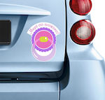 Girl Baby on Board Car Sign Ροζ Sticker No 36