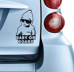 Boy Baby on Board Car Sign Μαύρο Sticker