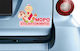 Baby on Board Sign with Sticker No 47 Pink