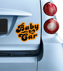 No 57 Orange Baby on Board Sticker