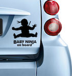 Boy Baby on Board Car Sign Μαύρο Sticker No 59