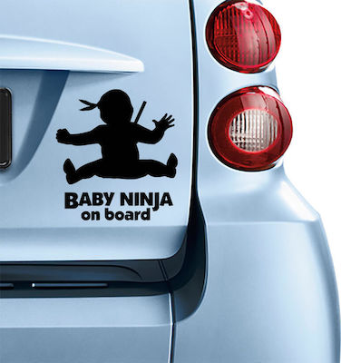 Boy Baby on Board Car Sign Μαύρο Sticker No 59