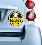 Boy / Girl Baby on Board Car Sign Κίτρινο Sticker No 61