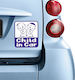 Baby on Board Sign with Sticker No 66 White