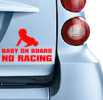 Boy Baby on Board Car Sign Κόκκινο Sticker No 68