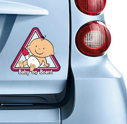 No 95 Baby on Board Sticker Red