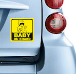 Semn Baby on Board cu Autocolant No 104 Galben