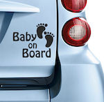 Σήμα Baby on Board με Αυτοκόλλητο No 108 Μαύρο