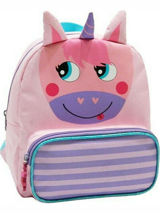 Bagtrotter Μονόκερος School Bag Backpack Kindergarten in Pink color