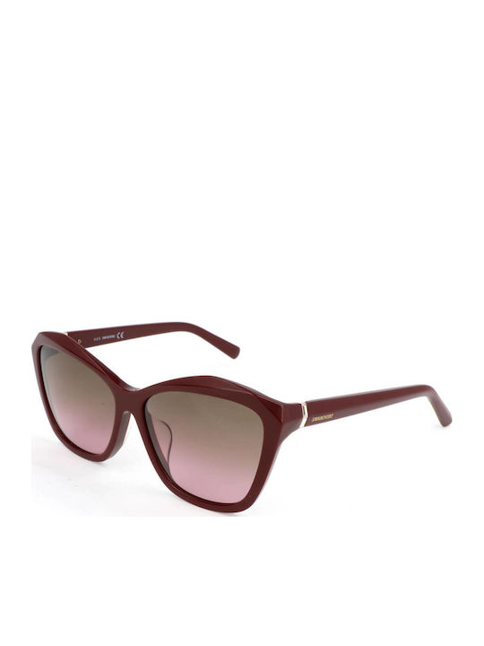 Swarovski Women's Sunglasses with Brown Acetate Frame and Gray Lenses SK0135F 71F