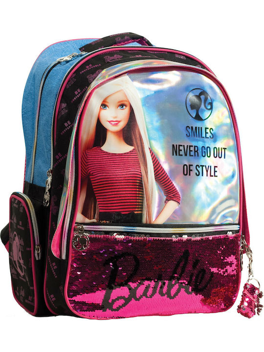 Gim Barbie Denim Fashion School Bag Backpack Elementary, Elementary Multicolored 27lt