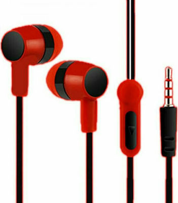 Lamtech LAM021356 In-ear Handsfree with 3.5mm Connector Red