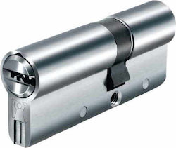 Domus Lock Cylinder Security Alfa 90mm (30-60) with 5 Keys Silver