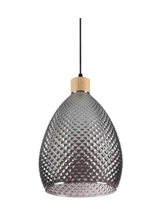 Ideal Lux Bergen Pendant Light Single-Light for Socket E27 Gray