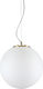 Ideal Lux Grape Pendant Light Single-Light Ball for Socket E27 White