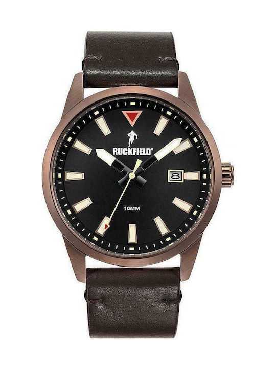 Ruckfield Watch Battery with Brown Leather Strap 685057
