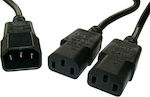 Powertech IEC C14 - IEC C13 Cable 1.5m Black (CAB-P008)